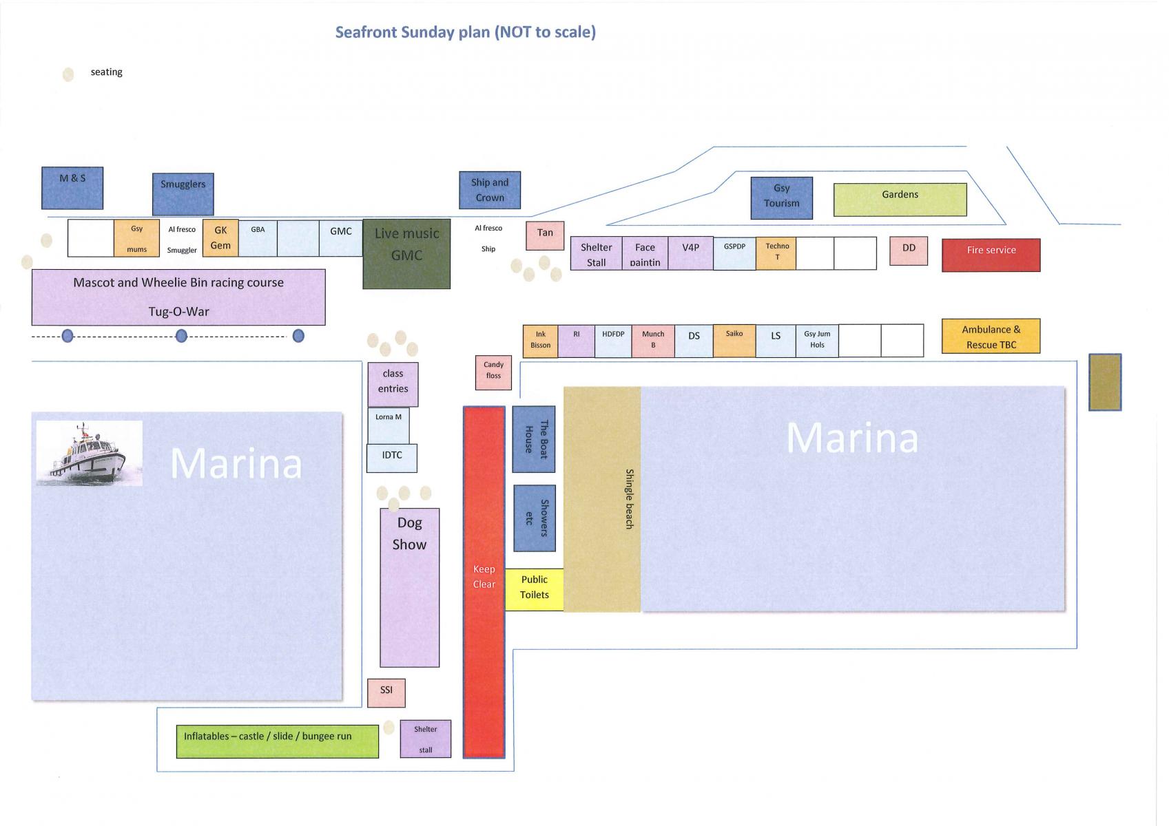 Map of the Animal Welfare Seafront Sunday