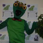 Prince Frodo the Frog is looking Clive the Cow for a Business or Person to sponsor and take part